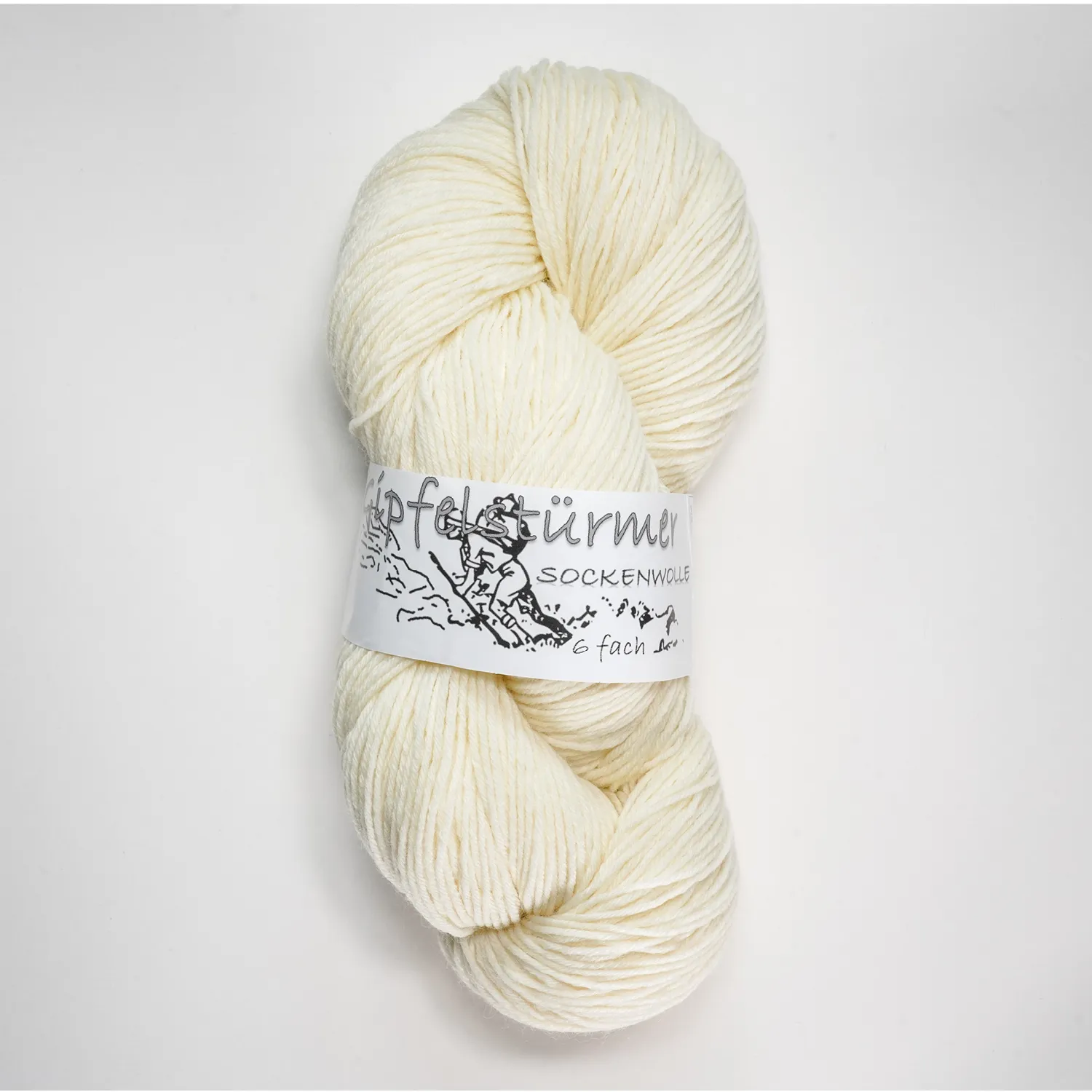 schmusewolle-gipfelstuermer-6fach “Gipfelstürmer” 17/6, 75 % wool/25 % Polyamide – 150 gr. skein – mulesing free