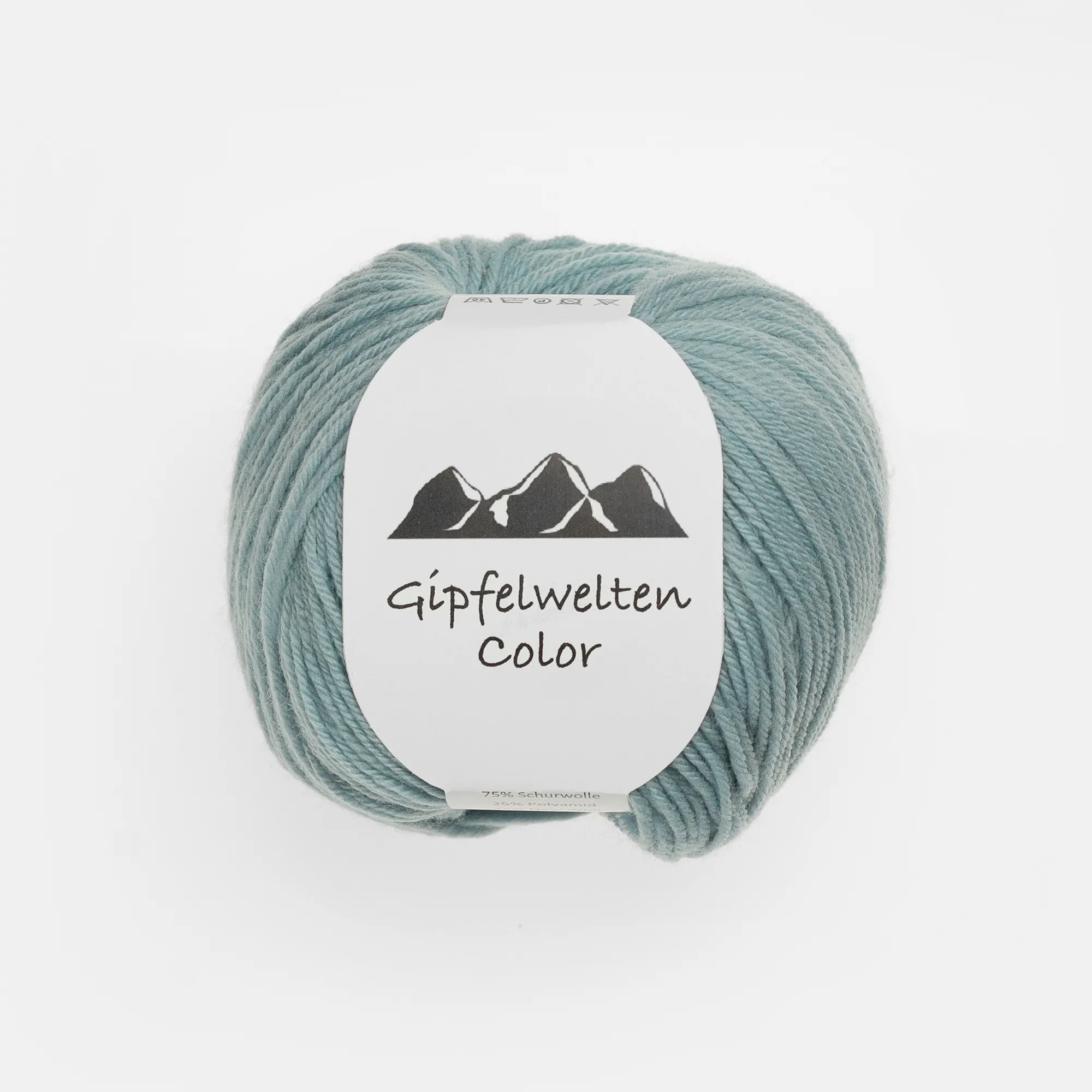 7_8_562-2 “Gipfelwelten Color” 08 ice blue, 50 gr balls – 75 % Merino wool extra fine/25 % Polyamide