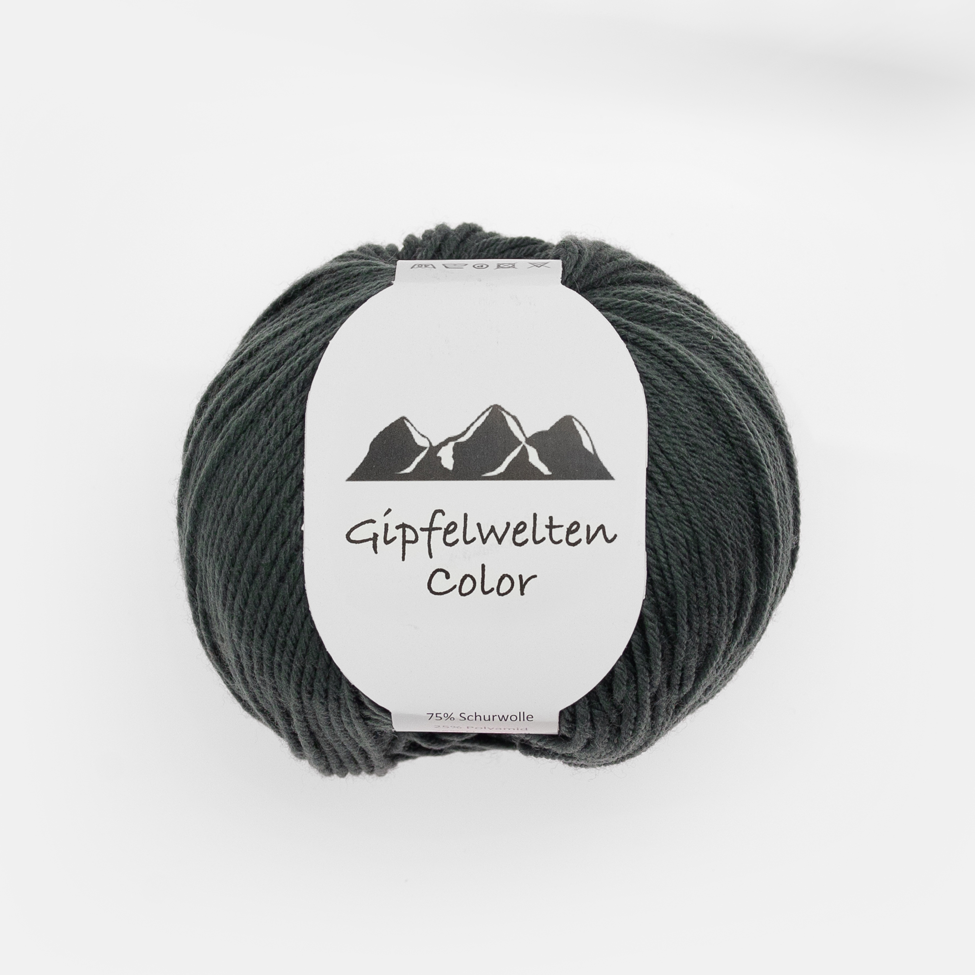 Gipfelwelten Color 11 Anthrazit - 50 gr Knäuel - 75% Extrafeine Merinowolle 25% Polyamid