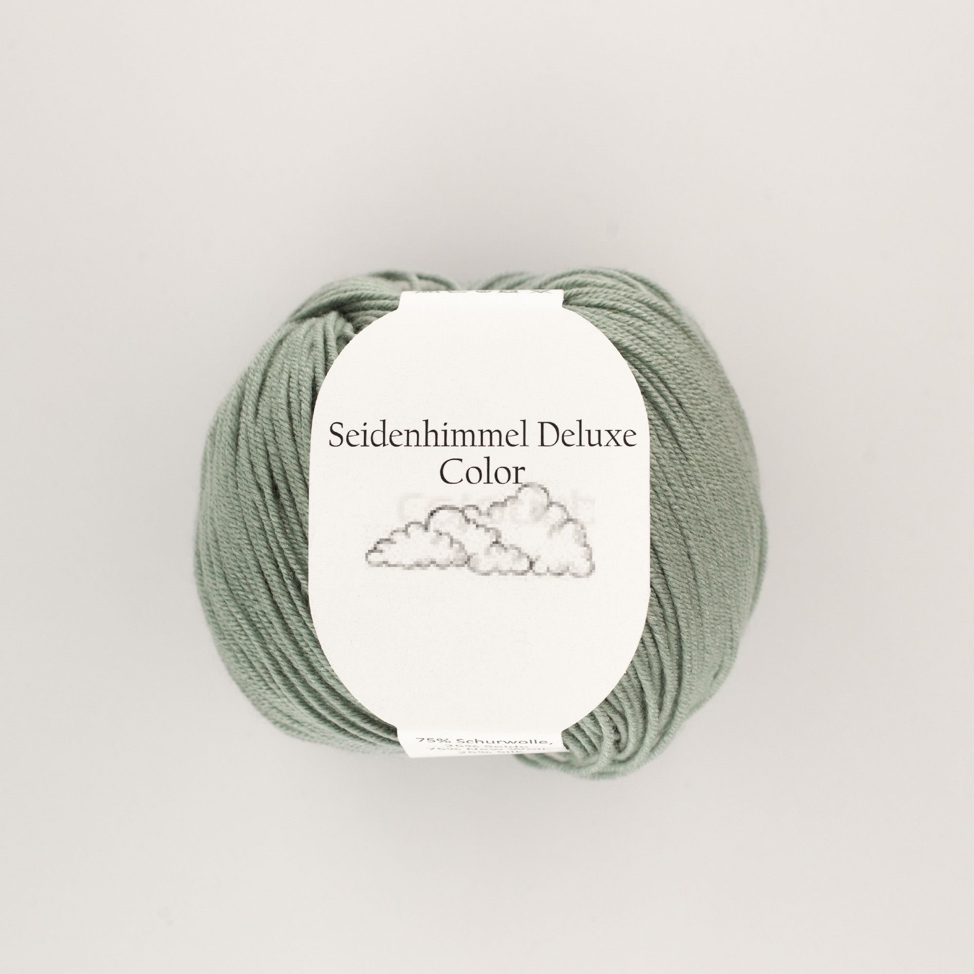 3blL3NqqEeKKnT Seidenhimmel Deluxe 02 Salbei - 50 gr Knäuel - 75% Extrafeine Merinowolle 25% Seide
