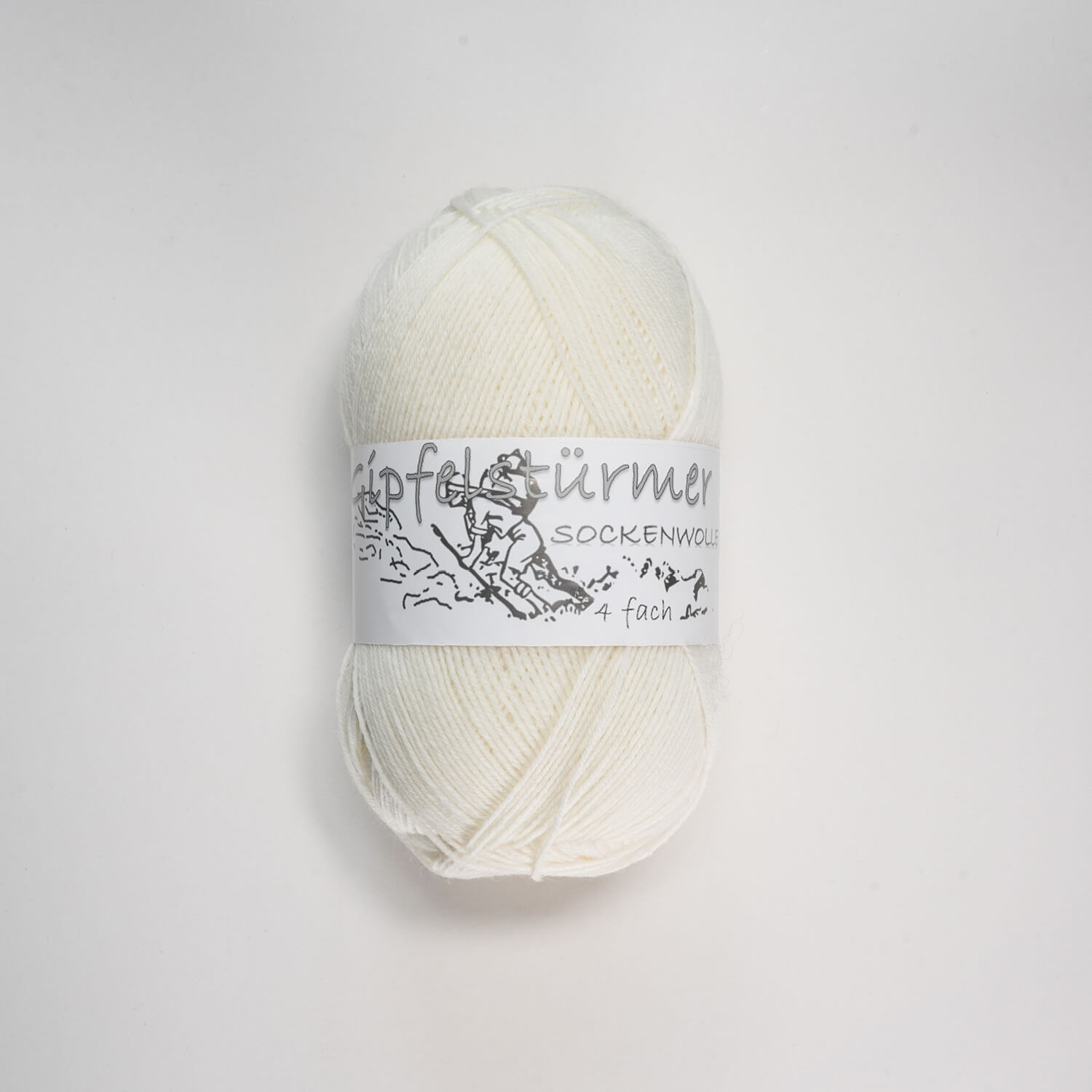 schmusewolle-gipfelstuermer-4fach-weiss „Gipfelstürmer“ sock yarn, 100 gr. Balls, 4-ply, white, mulesing free