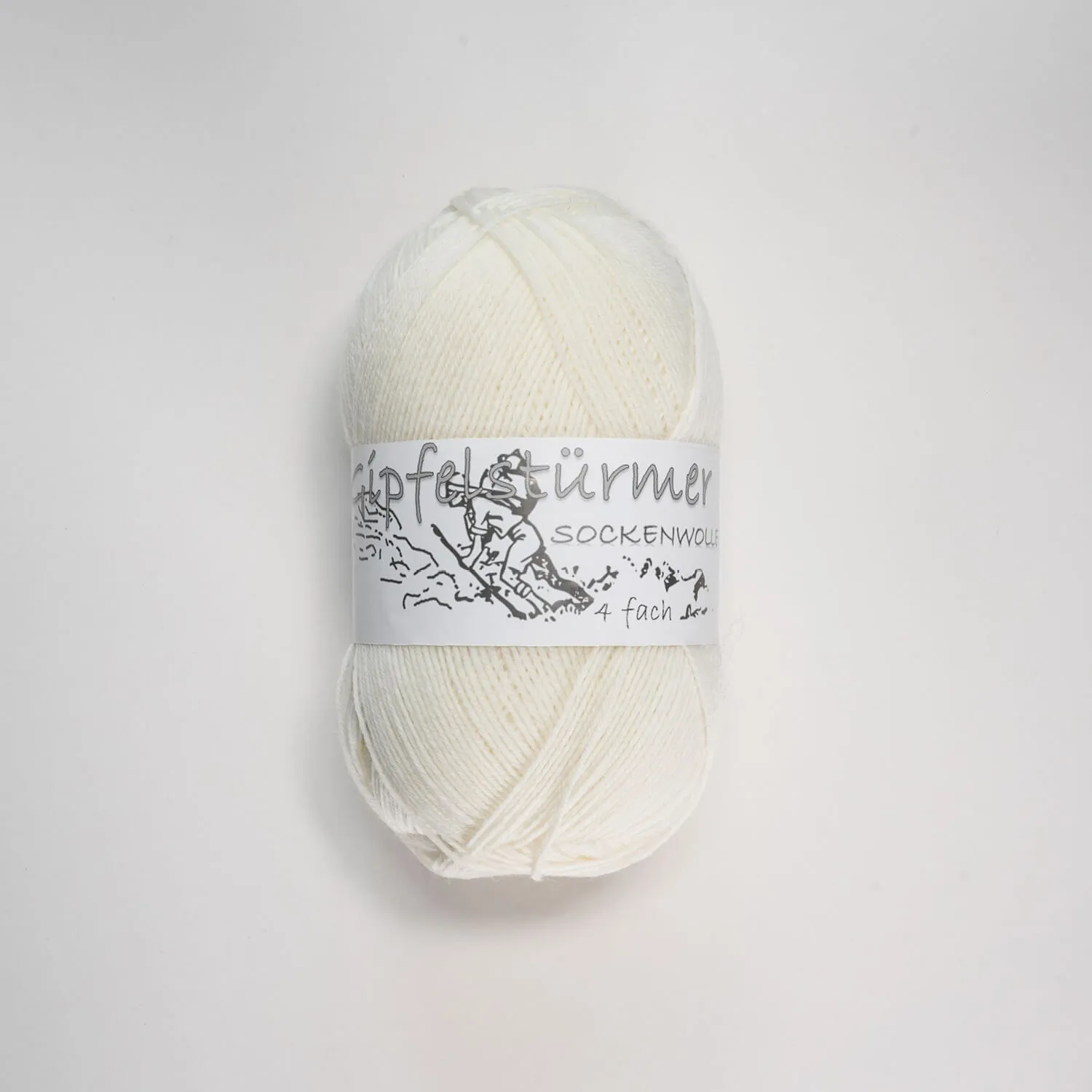 schmusewolle-gipfelstuermer-4fach-weiss „Gipfelstürmer“ sock yarn, 100 gr. Balls, 4-ply, white, mulesing free