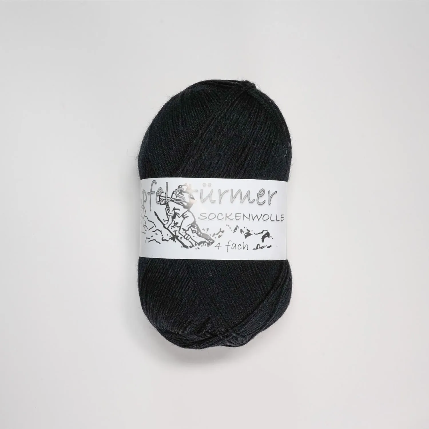 schmusewolle-gipfelstuermer-4fach-schwarz „Gipfelstürmer“ sock yarn, 100 gr. Balls, 4-ply, black, mulesing free