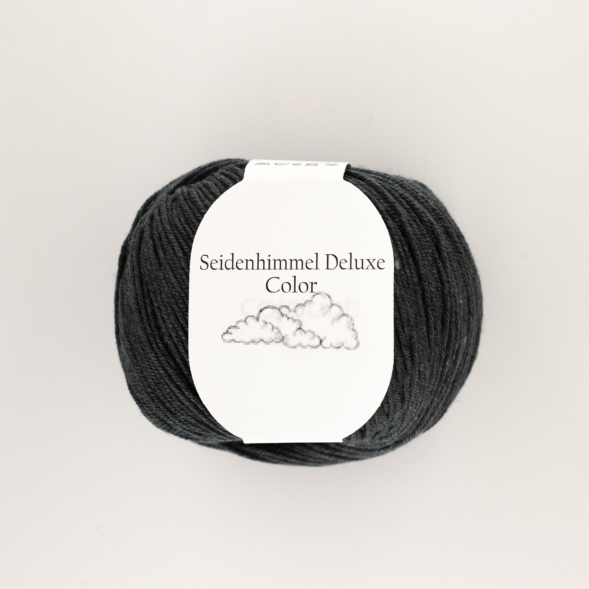 3-1 Seidenhimmel Deluxe 11 Schwarz - 50 gr Knäuel - 75% Extrafeine Merinowolle 25% Seide