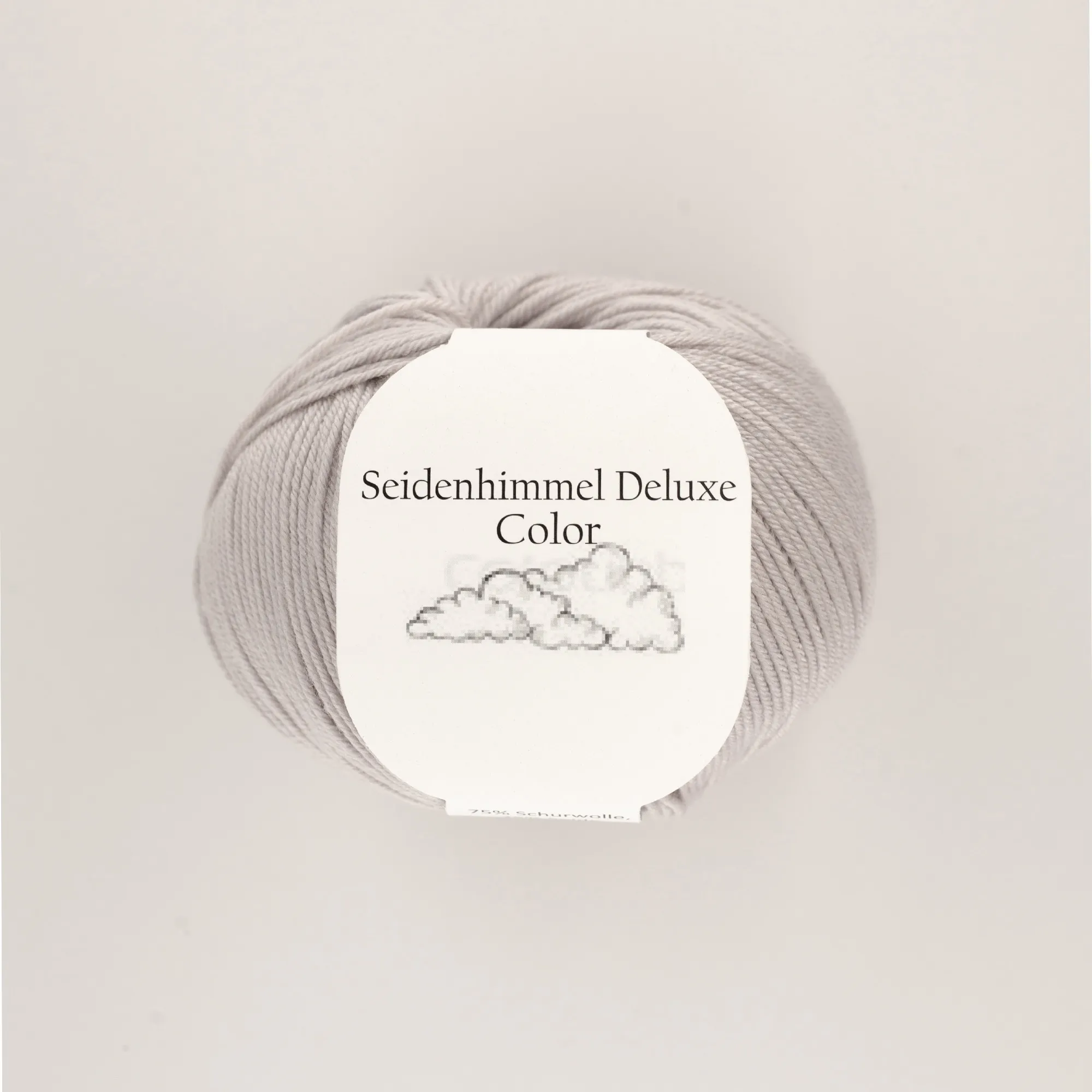 8 “Seidenhimmel Deluxe” 08 cement, 50 gr balls – 75 % Merino wool extra fine/25 % silk