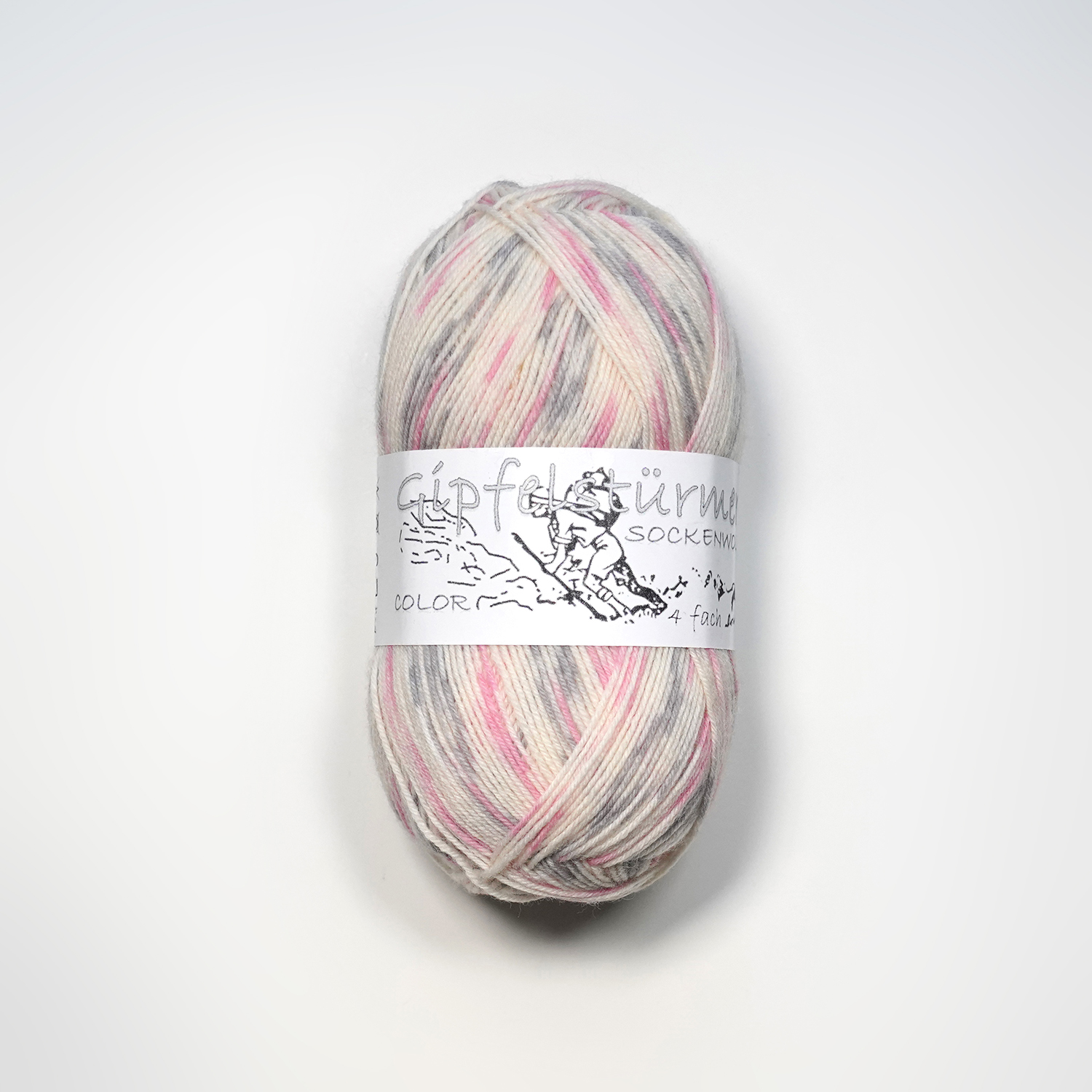 schmusewolle-gipfelstuermer-4-fach-02-02_1500px “Gipfelstürmer Color” pink and grey shades, 4-ply - 100 gr ball – mulesing free