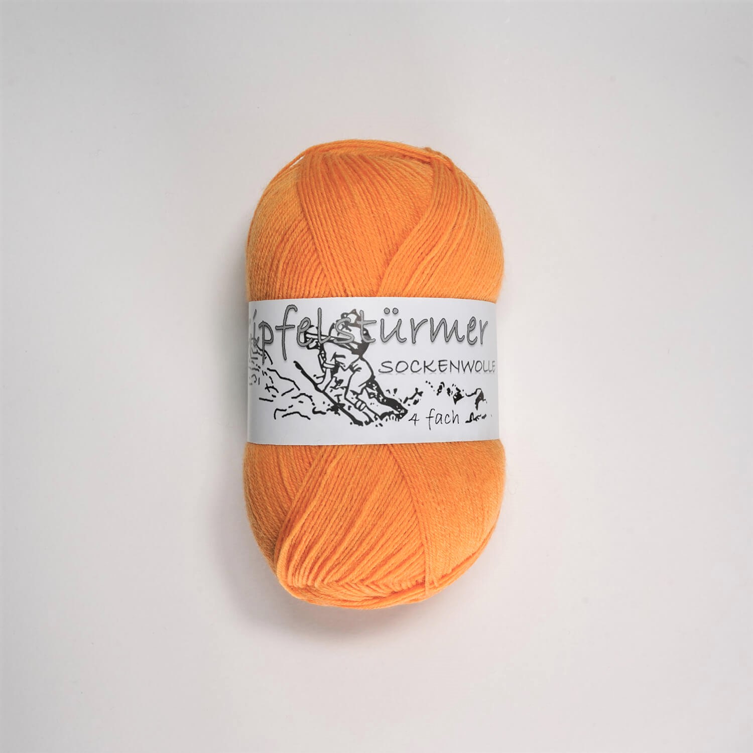schmusewolle-gipfelstuermer-4fach-orange2 Gipfelstürmer Sockenwolle - 4-Fach 100 gr Knäuel - Orange - Mulesingfrei