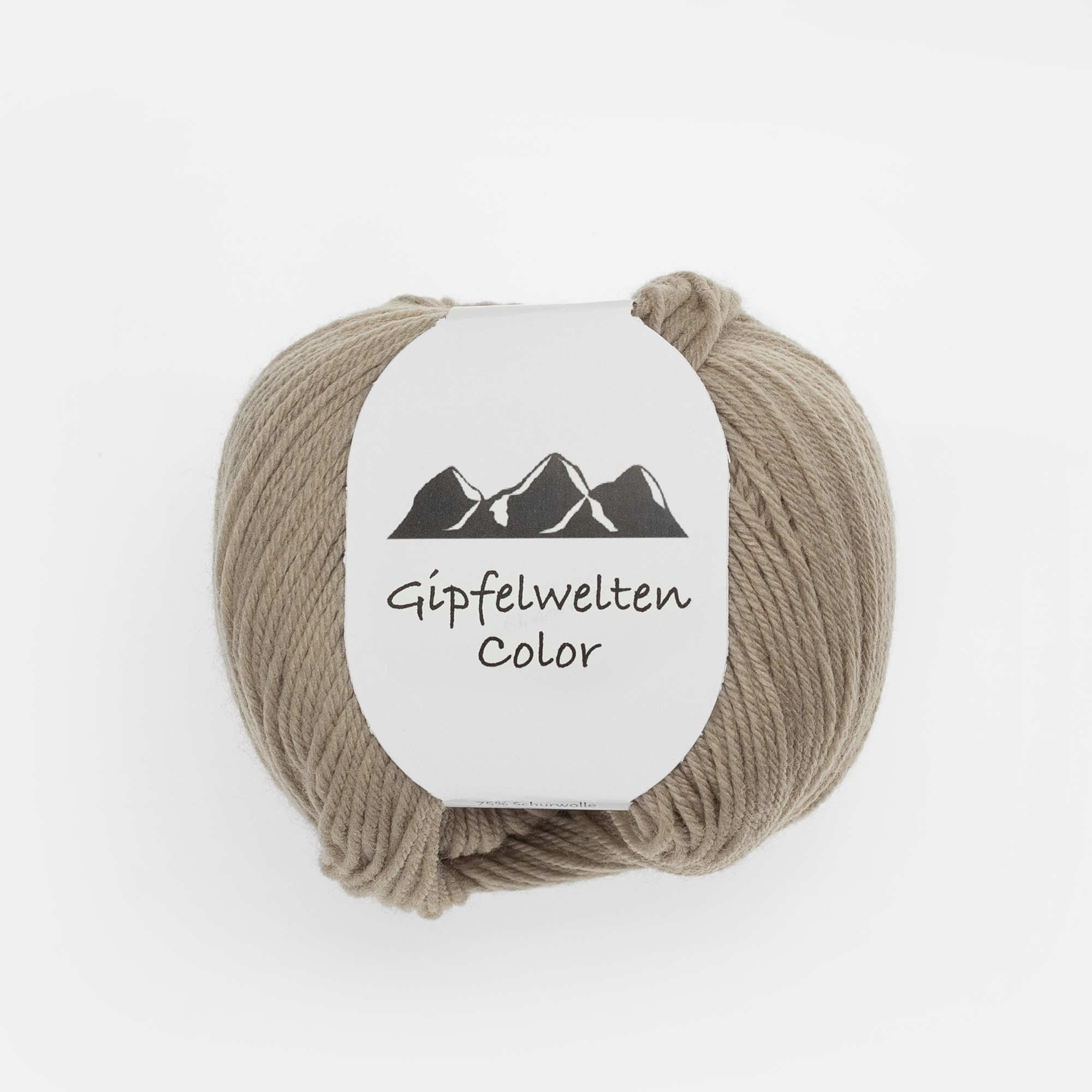 Gipfelwelten Color 03 Kiesel - 50 gr Knäuel - 75% Extrafeine Merinowolle 25% Polyamid