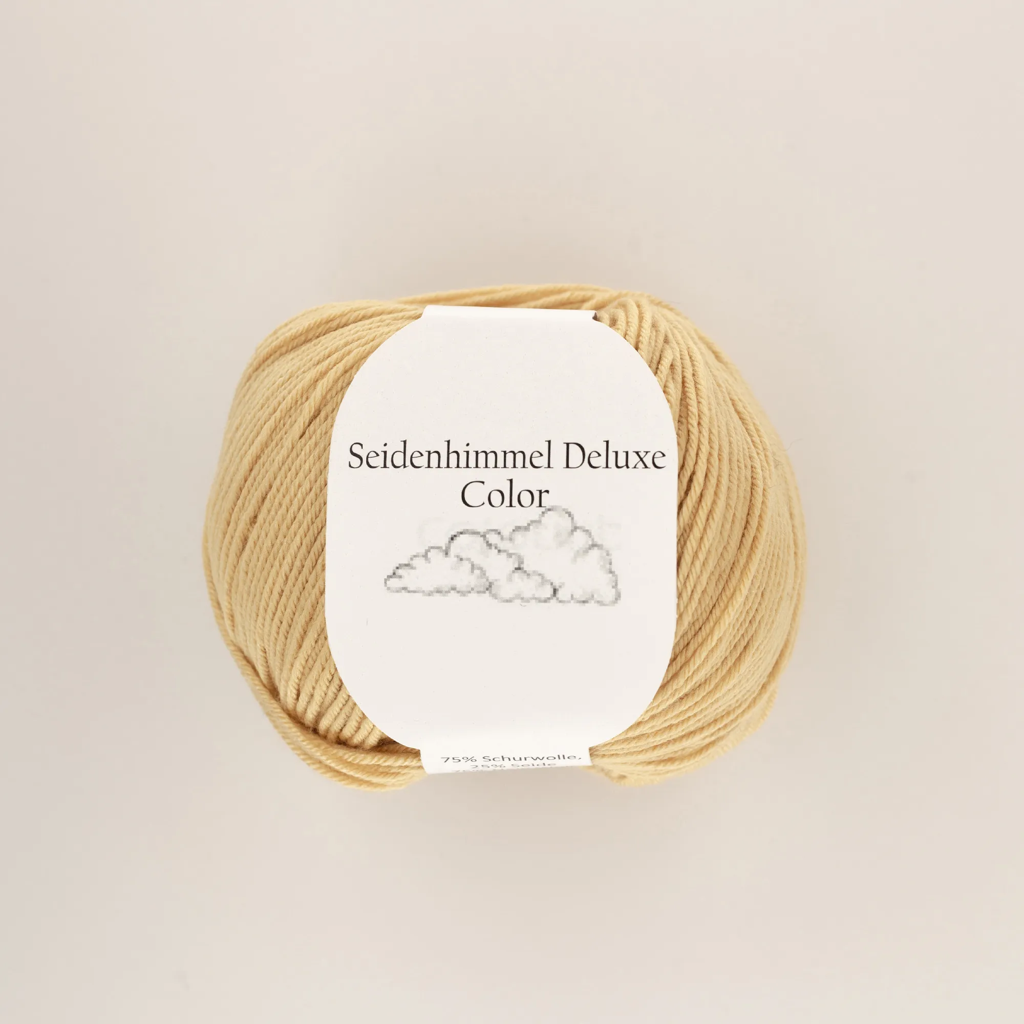 15 “Seidenhimmel Deluxe” 15 desert, 50 gr balls – 75 % Merino wool extra fine/25 % silk