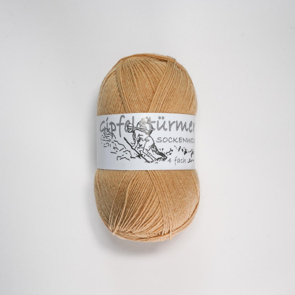 „Gipfelstürmer“ sock yarn, 100 gr balls, 4-ply, camel, mulesing free