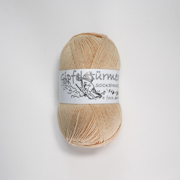 „Gipfelstürmer“ sock yarn, 100 gr balls, 4-ply, sand, mulesing free