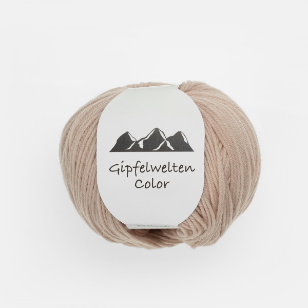 “Gipfelwelten Color” 02 beige, 50 gr balls – 75 % Merino wool extra fine/25 % Polyamide