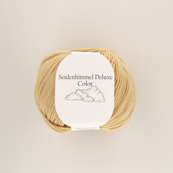 “Seidenhimmel Deluxe” 15 desert, 50 gr balls – 75 % Merino wool extra fine/25 % silk