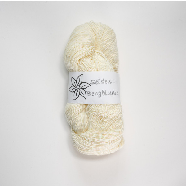 “Seiden Bergblume” 6/1, 70 % wool/30 % silk – 100 gr skein – mulesing free