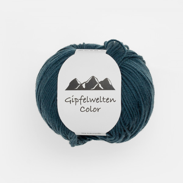 “Gipfelwelten Color” 10 ocean, 50 gr balls – 75 % Merino wool extra fine/25 % Polyamide