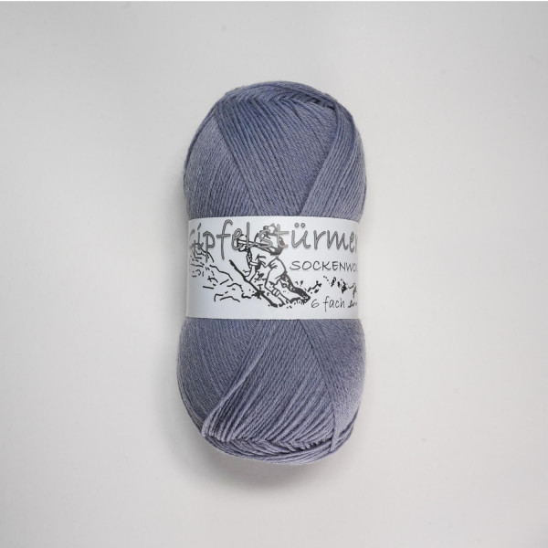 „Gipfelstürmer“ sock yarn, 150 gr balls, 6-ply, silver, mulesing free