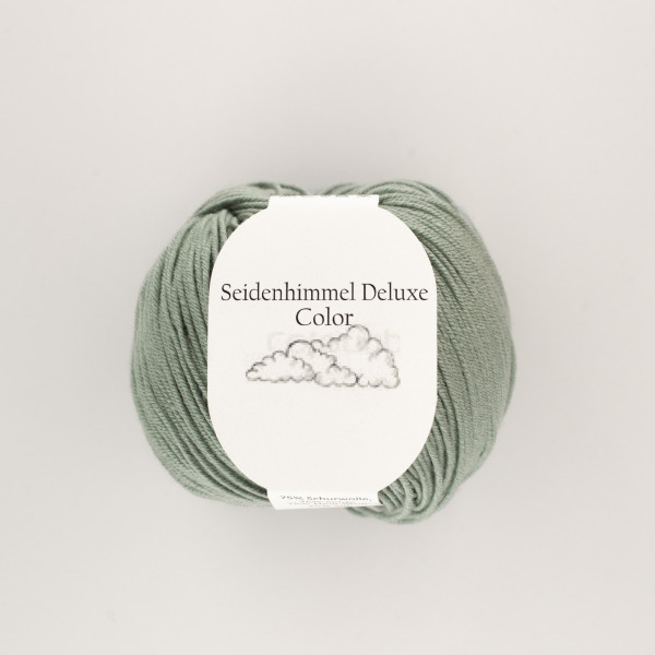 "Seidenhimmel Deluxe" 02 sage, 50 gr balls – 75 % Merino wool extra fine/ 25 % silk