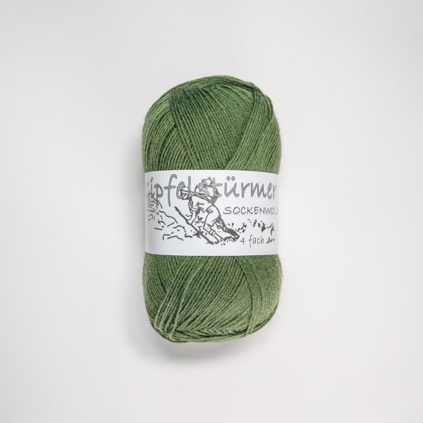 „Gipfelstürmer“ sock yarn, 100 gr. Balls, 4-ply, forest green, mulesing free