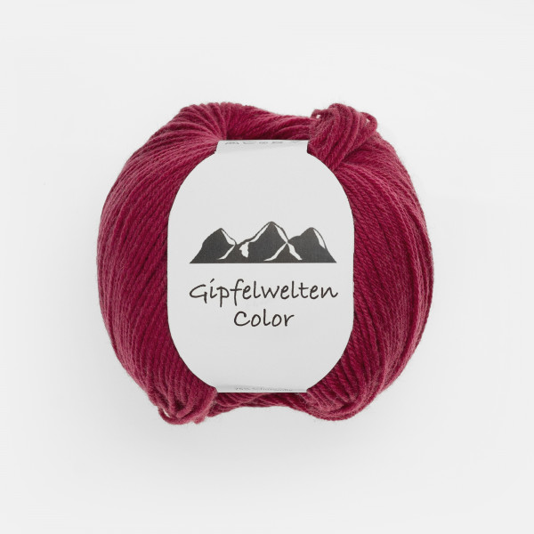 “Gipfelwelten Color” 20 berry, 50 gr balls – 75 % Merino wool extra fine/25 % Polyamide