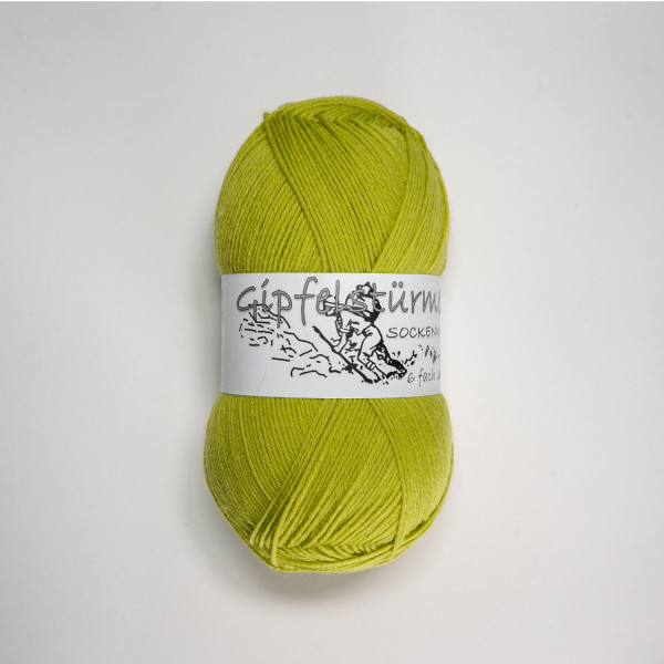 „Gipfelstürmer“ sock yarn, 150 gr balls, 6-ply, May green, mulesing free