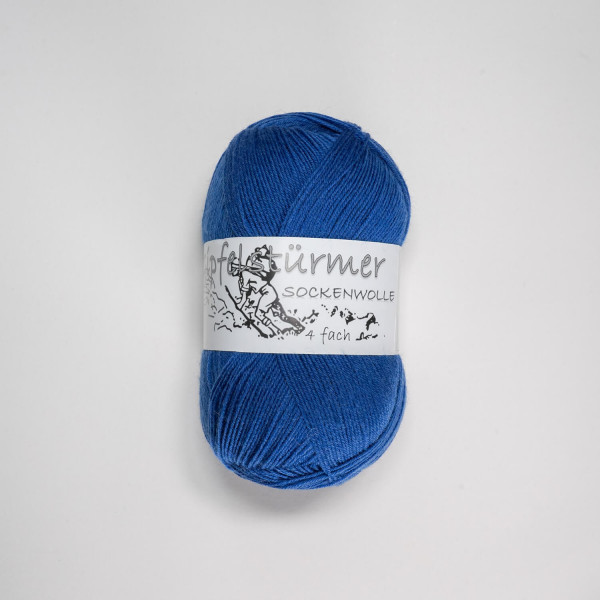„Gipfelstürmer“ sock yarn, 100 gr. Balls, 4-ply, blue, mulesing free