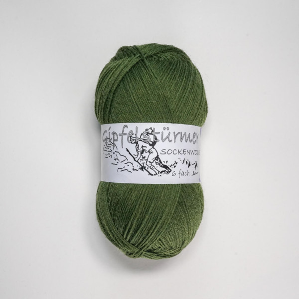 „Gipfelstürmer“ sock yarn, 150 gr balls, 6-ply, forest green, mulesing free