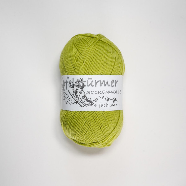 „Gipfelstürmer“ sock yarn, 100 gr. Balls, 4-ply, meadow green, mulesing free