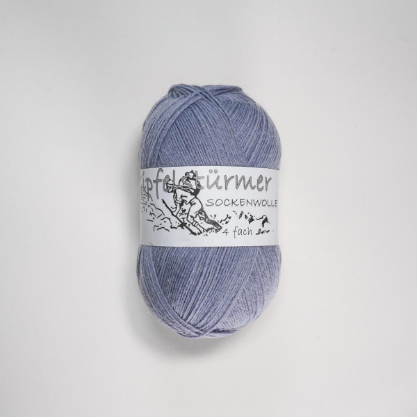 „Gipfelstürmer“ sock yarn, 100 gr balls, 4-ply, silver, mulesing free